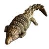 Metal Handicraft Artificial Animal Sculpture Brass Crocodile Golden Crocodile Articular Mobility Home Decoration Accessories