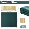M 100 Pcs Dark Green Satin Napkins and Napkin Rings Set, 17 x 17 Inch Square Cloth Napkins Set of 50, Silky Soft Table Napkins Bulk