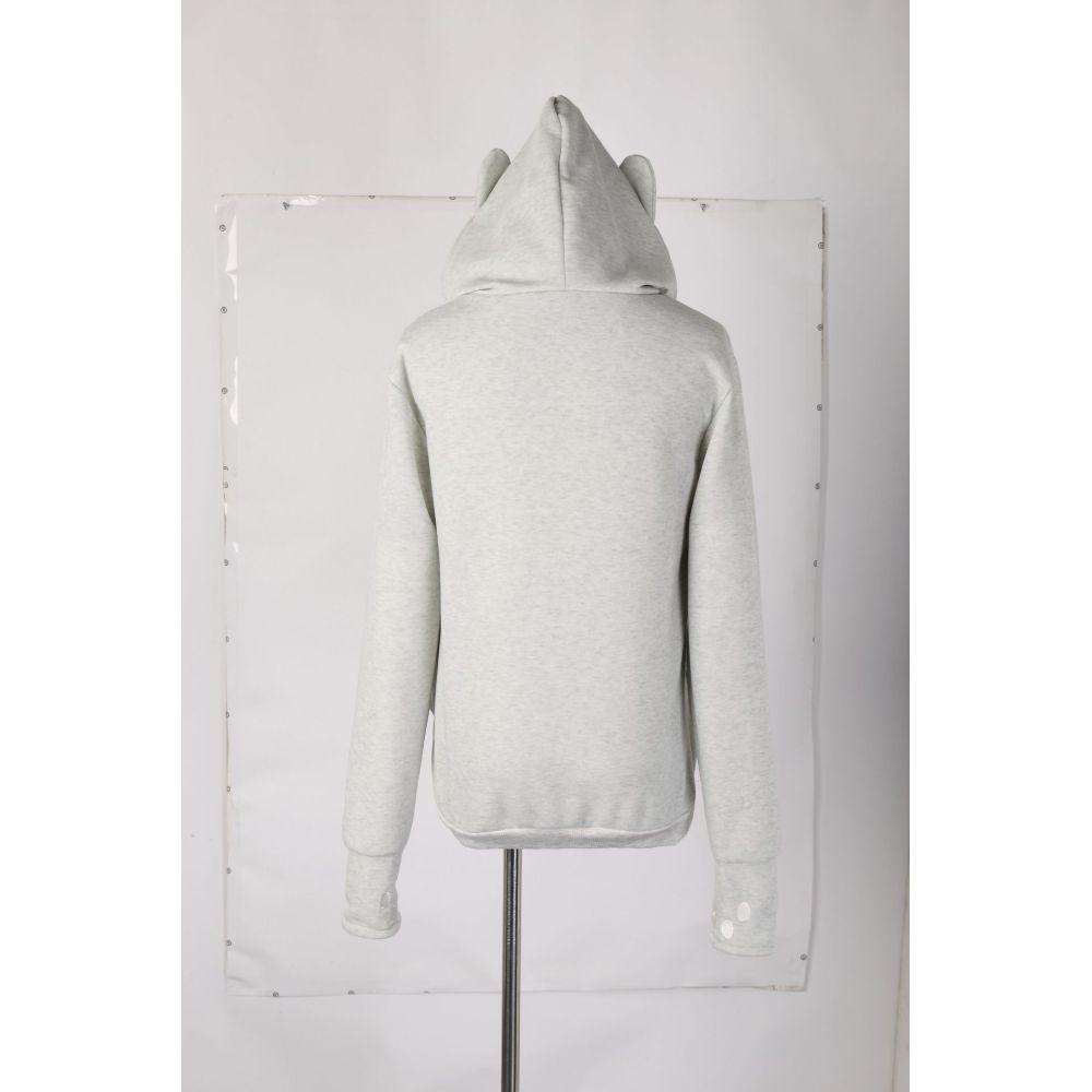 Женский осенне-зимний свободный свитер с капюшоном и длинными рукавами больших размеров