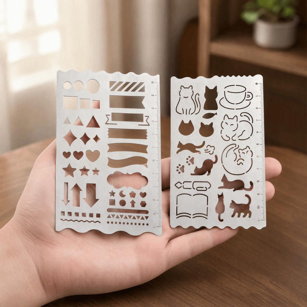 Precision Stainless Steel Drawing Ruler Rust Proof Decorative Embossing Ruler Scrapbooking