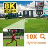16MP 8K IP Camera 10X Zoom Outdoor Four Lenses Three-Screen PTZ WiFi Camera Security Protection CCTV Color Night Vision Cam Home Security