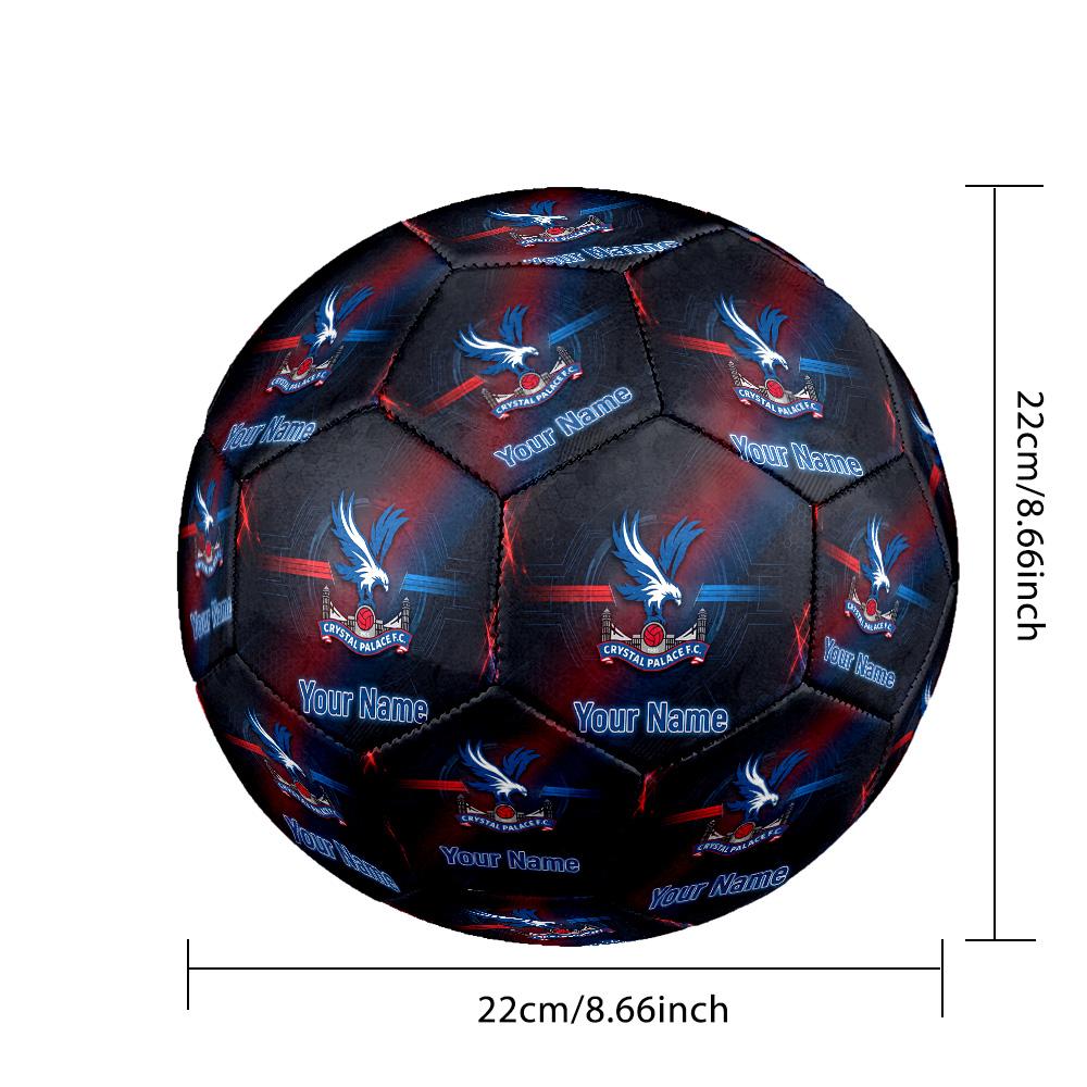 Size 5 Football Custom Name Text, Outdoor Training Soccer BallCrystal Palace