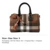 Burberry Кожаная сумка для боулинга, Сумка на плечо, Сумка через плечо, Мини-сумочка женская Коричневая 80696631