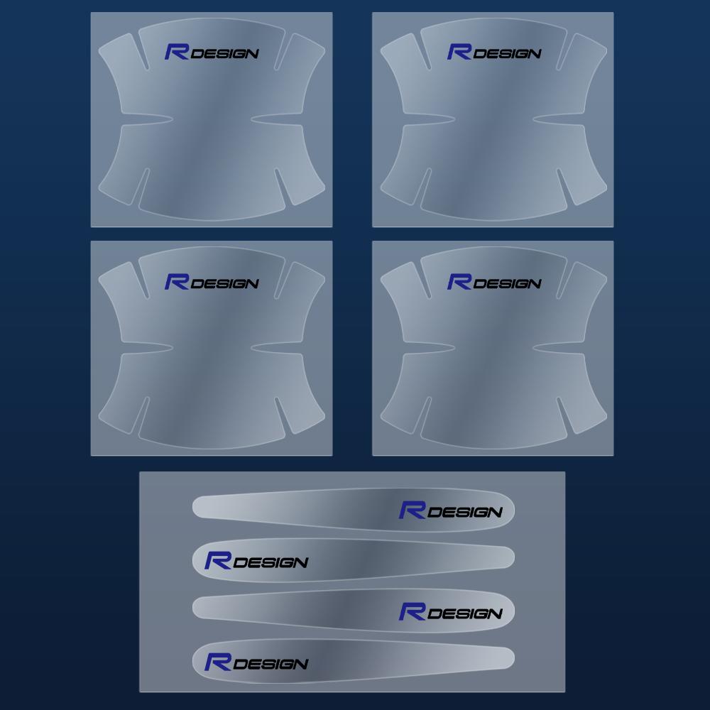 4/8pcs Car Door Handle Cup Protector Stickers Auto Emblem Anti Scratch Film For Volvo RDesign XC60 XC90 V40 S60 V60 S40 V50 V70