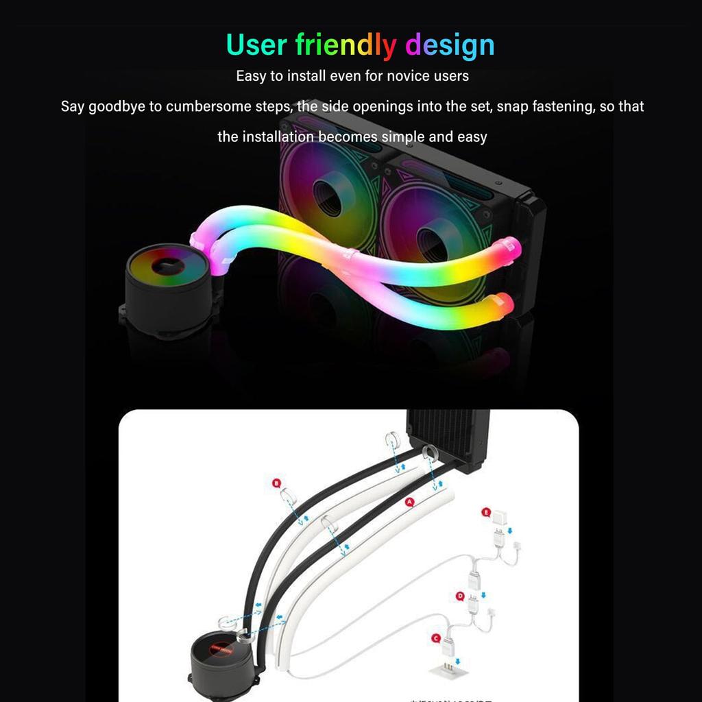 Две трубки водяного охлаждения ARGB, 5V 3PIN