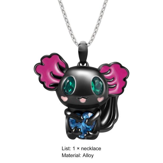 Женское ожерелье Сердце Искусственный Кристалл Яркий Блеск Декоративный Регулируемый Универсальный Подарки На День Рождения Нержавеющая Сталь