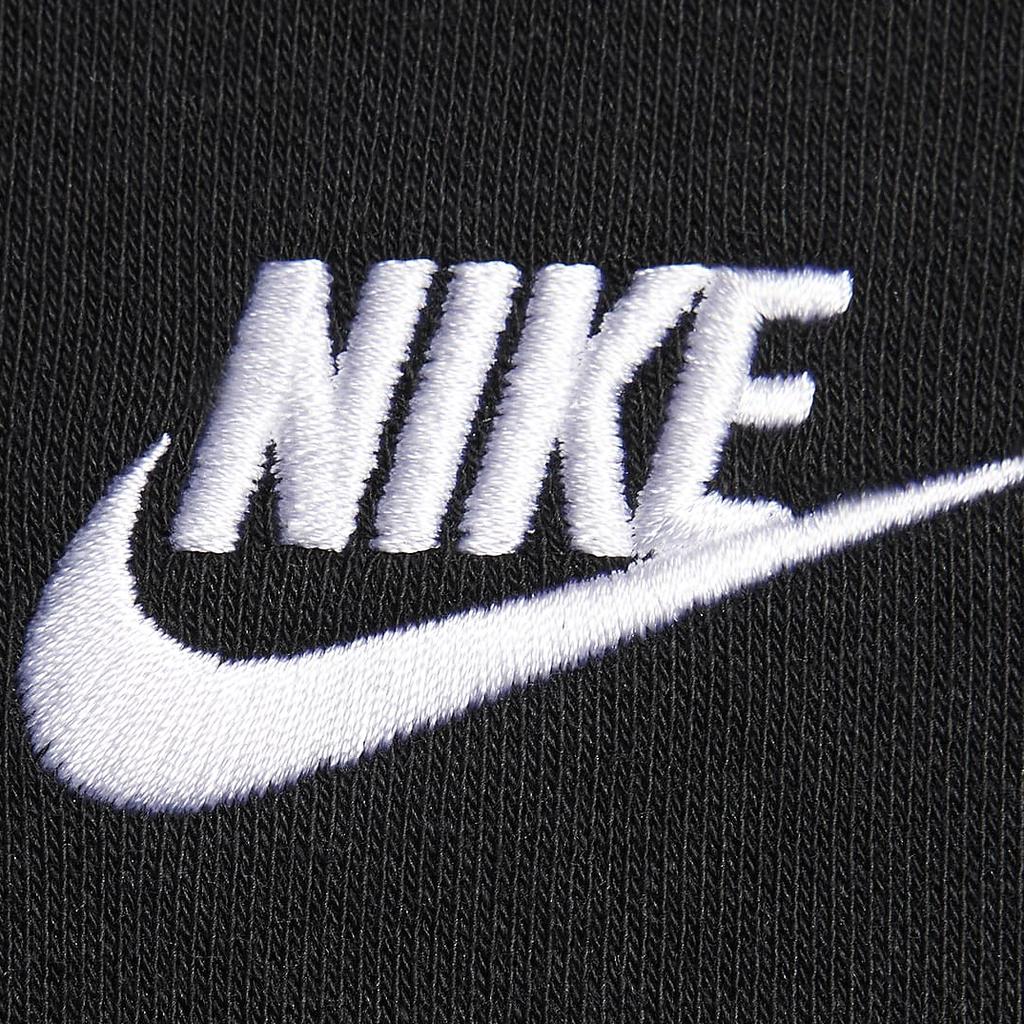 Nike Однотонный женский свитшот с воротником-стойкой и полумолнией, повседневный, с длинным рукавом, черный DQ5839-010