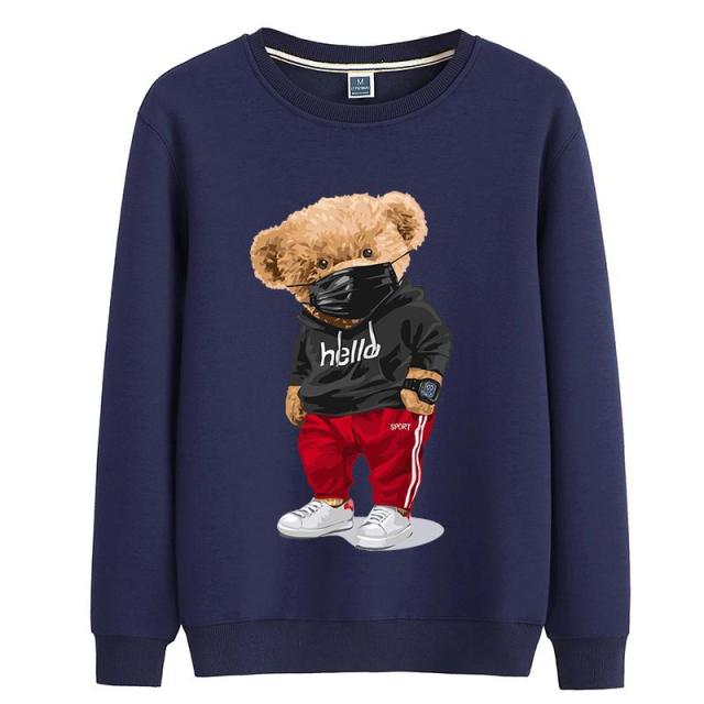 Sports Bear Sweater Women's Long-sleeved Pullover Winter Style Super Dalian Hoodie Couple Sweatshirt