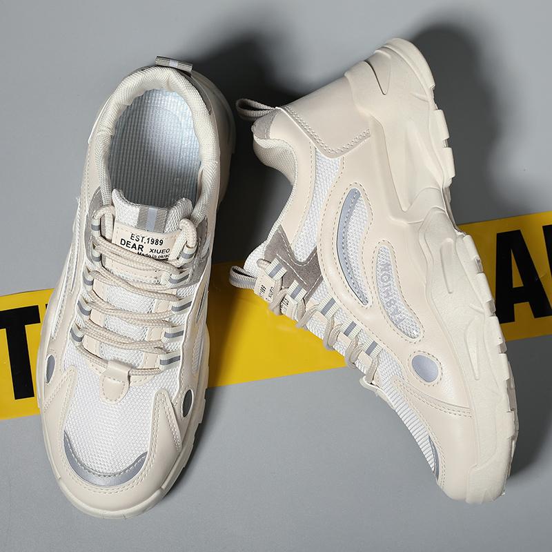 Мужские дышащие сетчатые повседневные спортивные туфли на толстой подошве с мягкой подошвой, всесезонные, новые удобные кроссовки для бега на открытом воздухе, мужские кроссовки