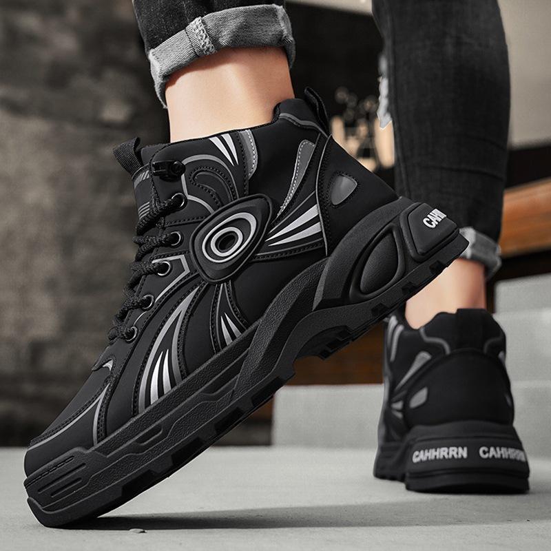 Персонализированные трендовые мужские ботинки высокие ботинки Мартина мужские универсальные рабочие ботинки-локомотивы осень и зима 2024 большие желтые ботинки мужские