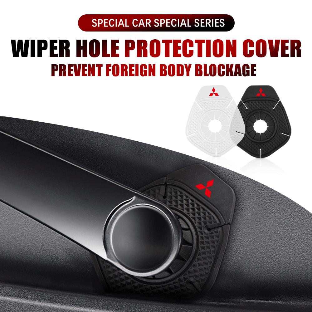 2PCS Auto Accessories Car Styling Windshield Wiper Hole Protective Covers For Mitsubishi Ralliart Outlander Pajero Eclipse ASX