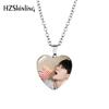 Bts Park Jimin Heart Shaped Pendant Necklace With Timeless Gemstone Charm In Alloy