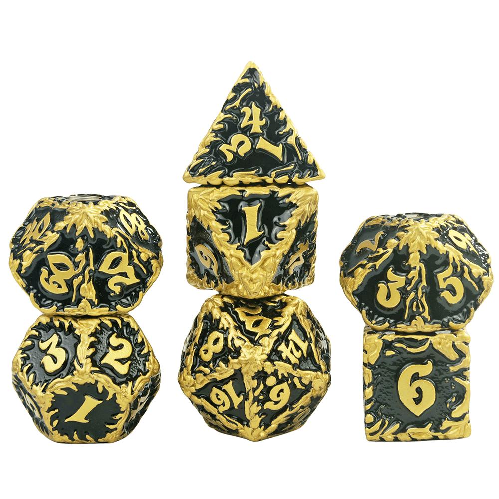 Металлические игральные кости 7 шт. Набор многогранных игральных костей DND для настольной игры DND Roll Playing, аксессуары для настольной игры