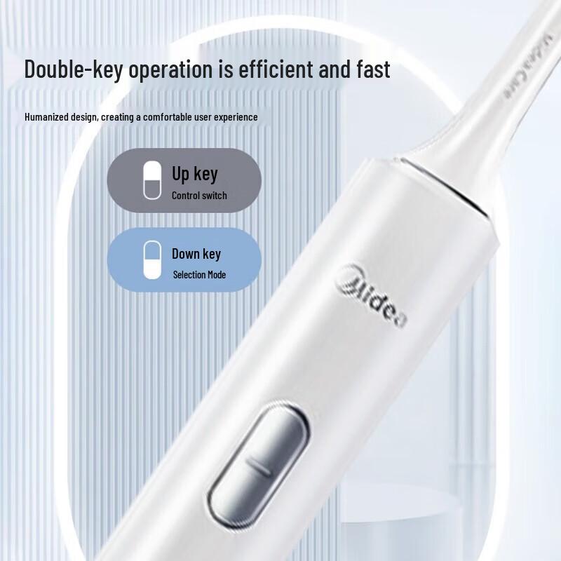 Электрическая зубная щетка Midea S1P Sonic (Полярно-белый) с 6 насадками-щетками вилка CN (адаптер в комплекте)