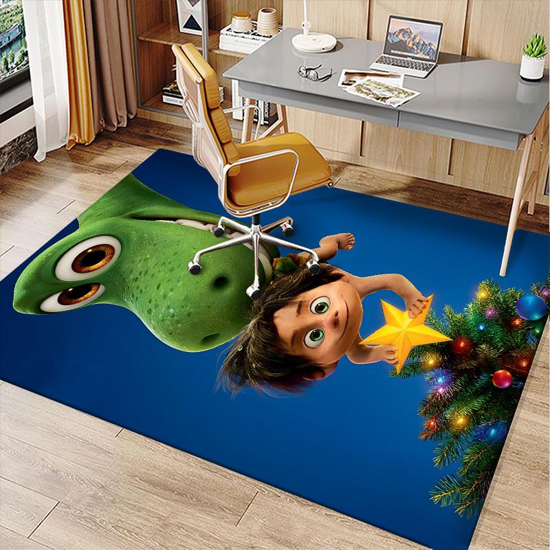 Good Dinosaur Polyester Carpet, Soft Indoor Mat for Office Chair, Living Room, Computer Desk - Decorative Home Office Rug Design