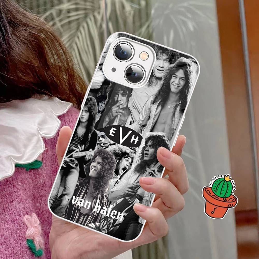 E-Эдди В-Ван Х-Хейлен Закаленное Стекло Для iphone 14 13 12 11 Pro Mini XS MAX 14Plus X XS XR Чехол