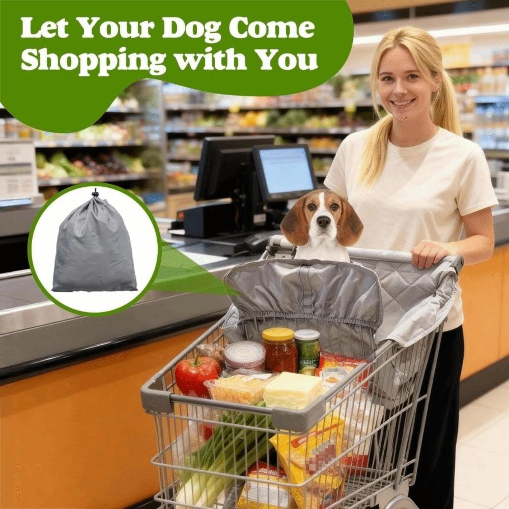 Portable Pet Stroller Cushion Cover Waterproof Shopping Cart Pet Cover Grocery Cart
