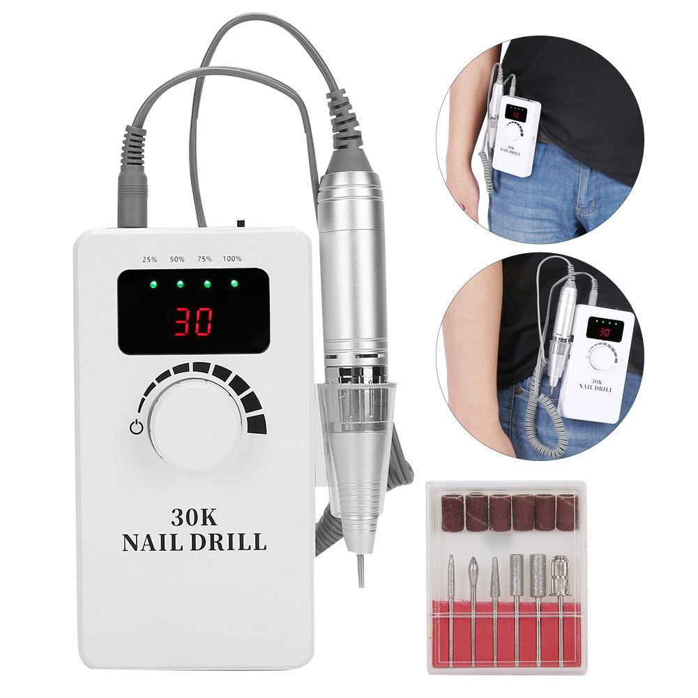 Electric Manicure Machine Set Portable Nail Drill Pen Set Pedicure Gel Polish FileUS Plug 110~240V