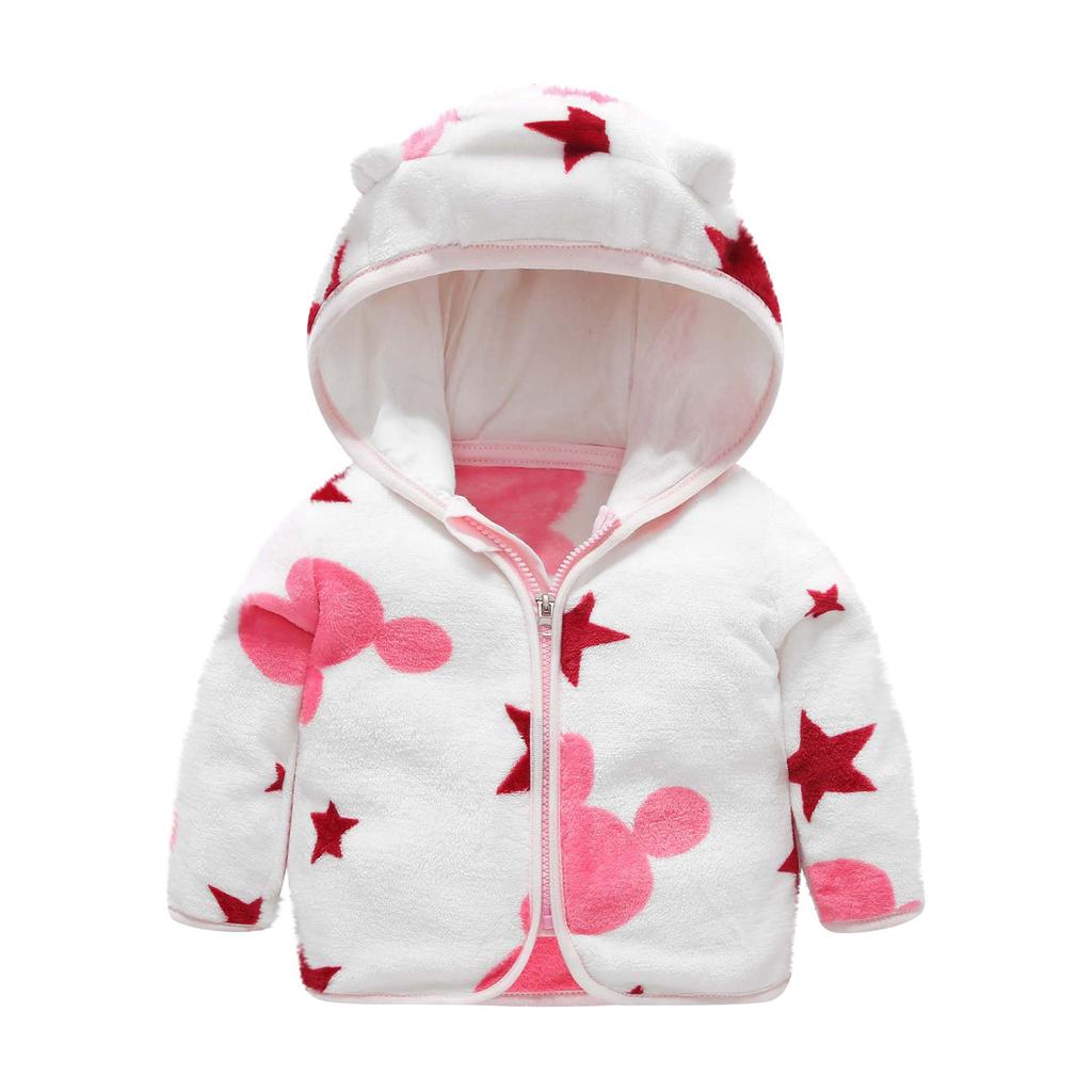 Зимнее детское пальто с капюшоном для мальчиков и девочек, теплое пальто из кораллового флиса
