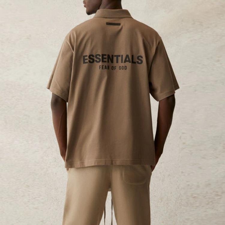 Fear of God Essentials SS21 Polo Shirt 'Taupe' Men's FOG-SS21-550