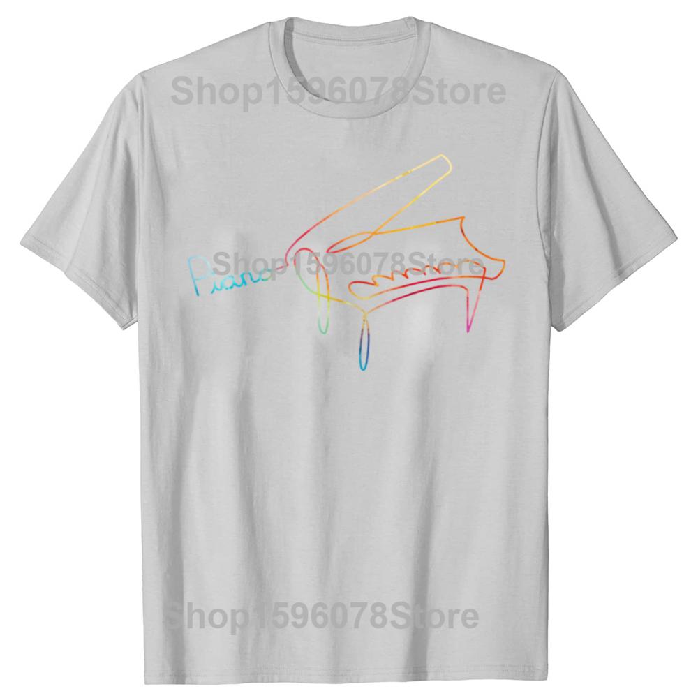 Funny Vintage Style Pianist Piano Graphic Tshirt Men Women Hip Hop Oversized T Shirt 100 Cotton Comfort Tshirts