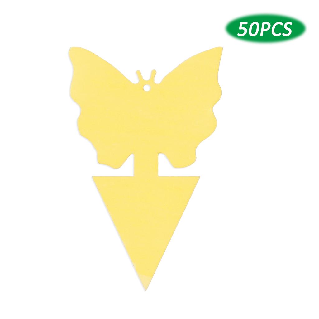 50 шт. липкая ловушка для насекомых двусторонняя липкая ловушка для летающих насекомых в помещении и на открытом воздухе комнатные растения летающая бумага