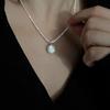 S925 Sterling Silver Baroque Pearl Necklace for Women, Trendy Instagram Star, Same Style Sparkling Collarbone Chain