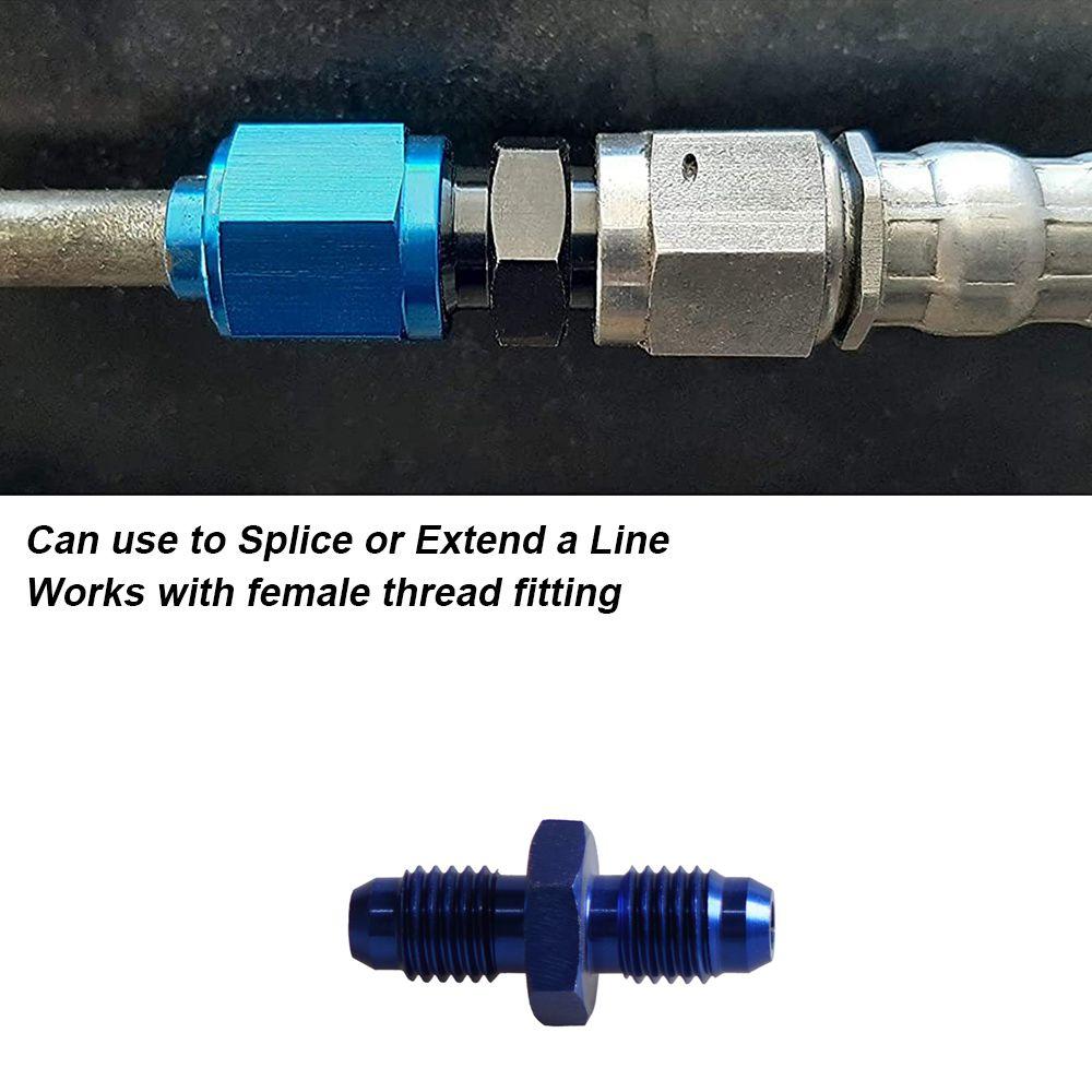 AN4 AN6 AN8 AN10 Oil Fuel Hose End Adapter Fitting Straight AN4 Male To AN6 Male Coupler Aluminum Anodized Male Flare Black Blue Fuel System