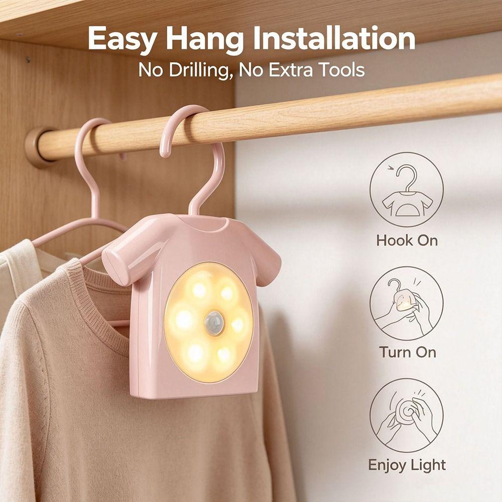 Easy Install Night Light Magnetic Mount Closet Light Low Power Motion Sensor Light Closet Lighting