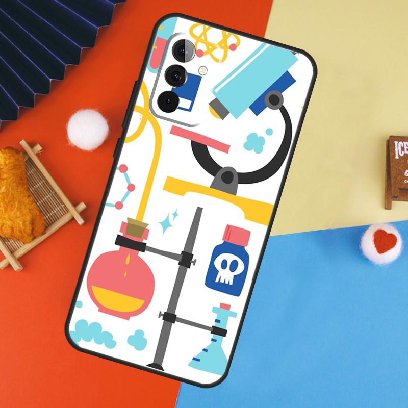Винтажный чехол для лаборатории химии для Samsung Galaxy A54 A34 A14 A55 A35 A33 A53 A13 A23 A17 A06 A16 A56 A36 A52 A32 A15