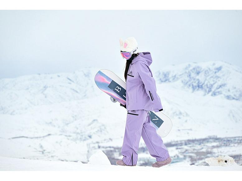 Зимний ветрозащитный водонепроницаемый лыжный костюм с хлопковой подкладкой и теплым капюшоном с принтом букв для мужчин и женщин