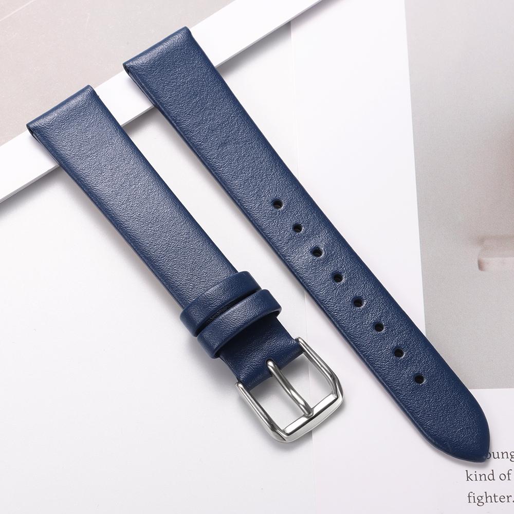 Ультратонкий ремешок для часов из телячьей кожи 10 мм 12 мм 14 мм 16 мм Браслет для часов Женский Универсальный Тонкий Мягкий Наручный Браслет Ремешок с Пряжкой-Штифтом