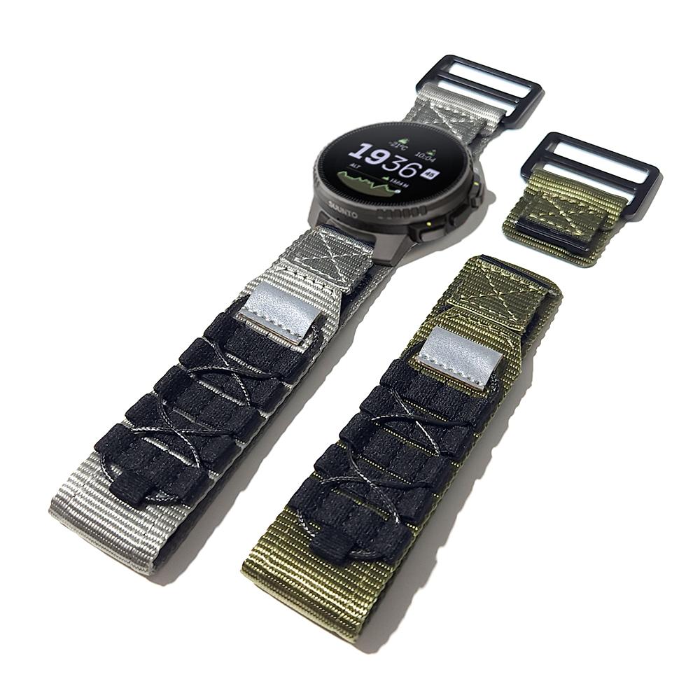 Тактический плетеный нейлоновый спортивный ремешок для Suunto Vertical / Suunto 9 Peak Pro / 5 Peak, 22 мм, тканевый петлевой ремешок, сменный ремешок