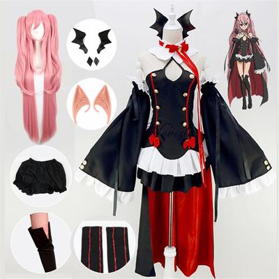 Серафим Конца Owari no Seraph Krul Tepes Косплей Костюм Униформа Парик Косплей Аниме Ведьма Вампир Хэллоуин Костюм Для Женщин