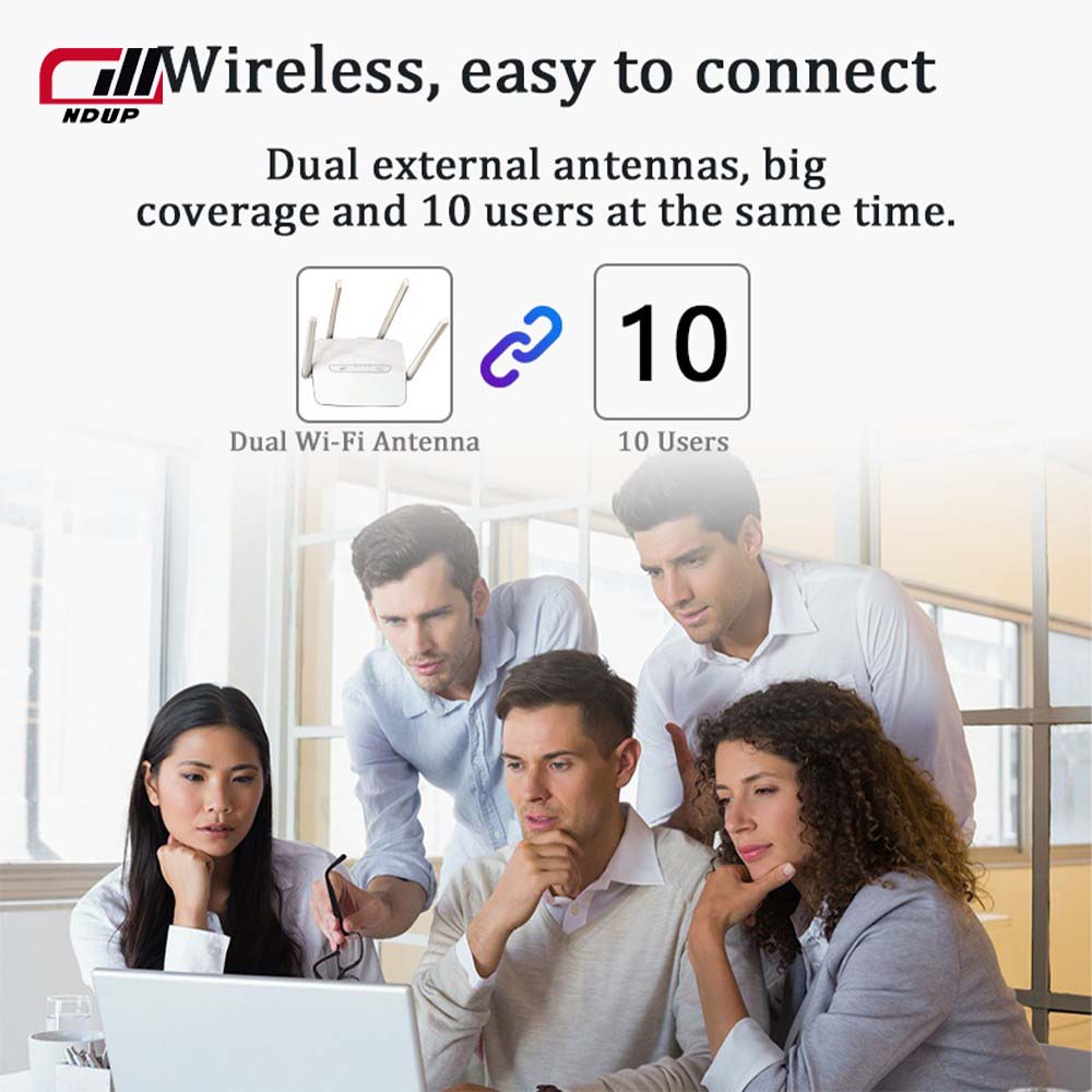 Маршрутизатор NDUP 4G с быстрым WiFi H300 — скорость до 300 Мбит/с, поддержка 10 одновременных пользователей