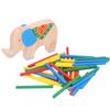 Wooden Stacking Elephants Blocks Balanced Jigsaw Puzzle Early Learning Educational Toy Gift