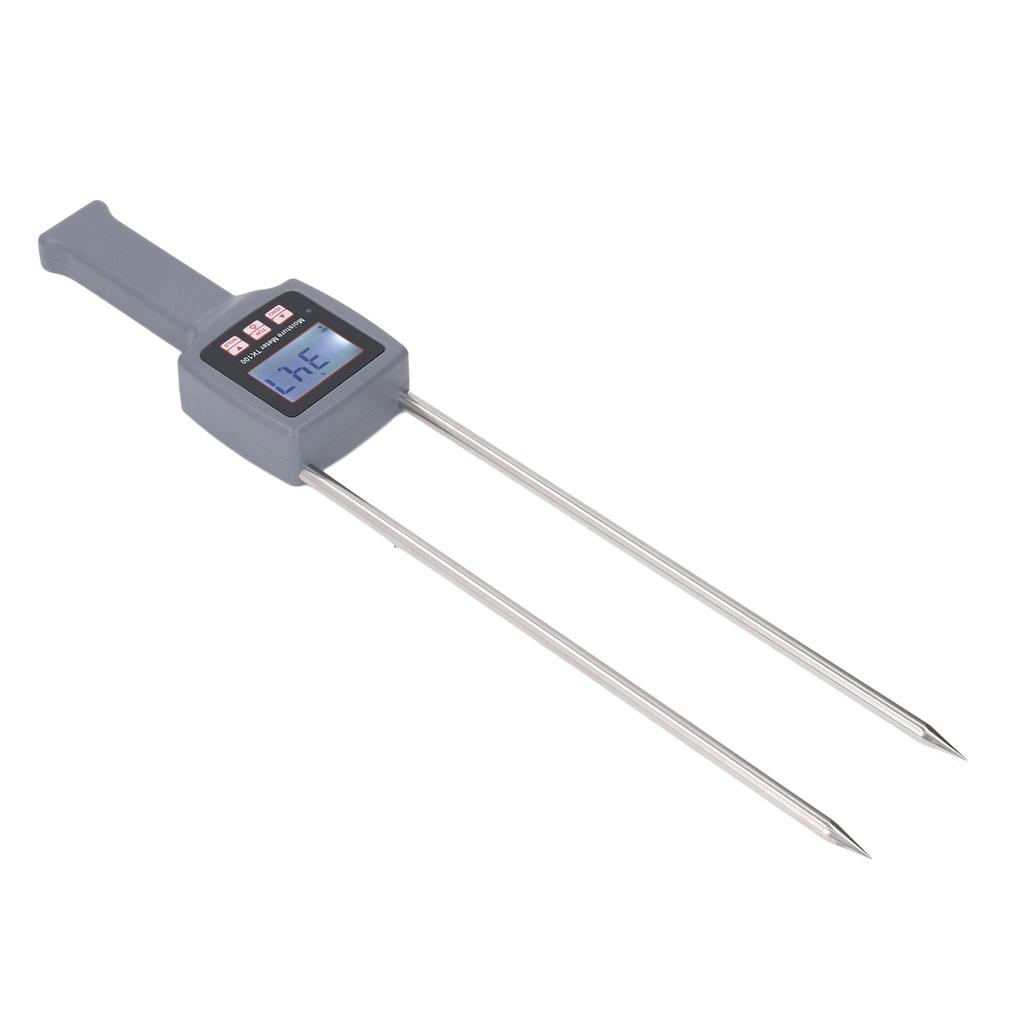 Portable Hay Humidity Meter Backlit Display High Accuracy Hay Humidity Tester for Cereal Straw Forage Grass Bran