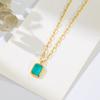 Винтажное Изумрудное Подвесное Ожерелье 18K Золото Титановая Сталь Ожерелье Элегантность Осень И Зима Ожерелье Сохранение Цвета