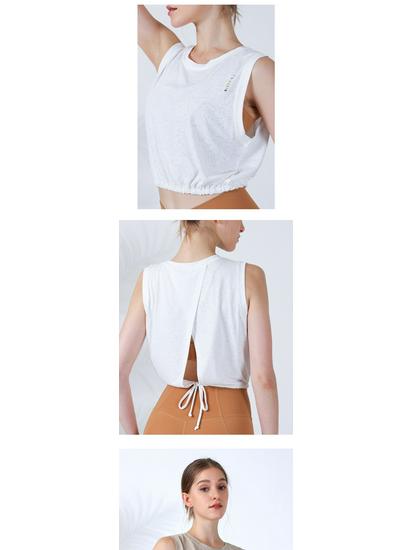 Lightweight Breathable Summer Yoga Vest - Loose Fit, Cool Running Sports T-shirt