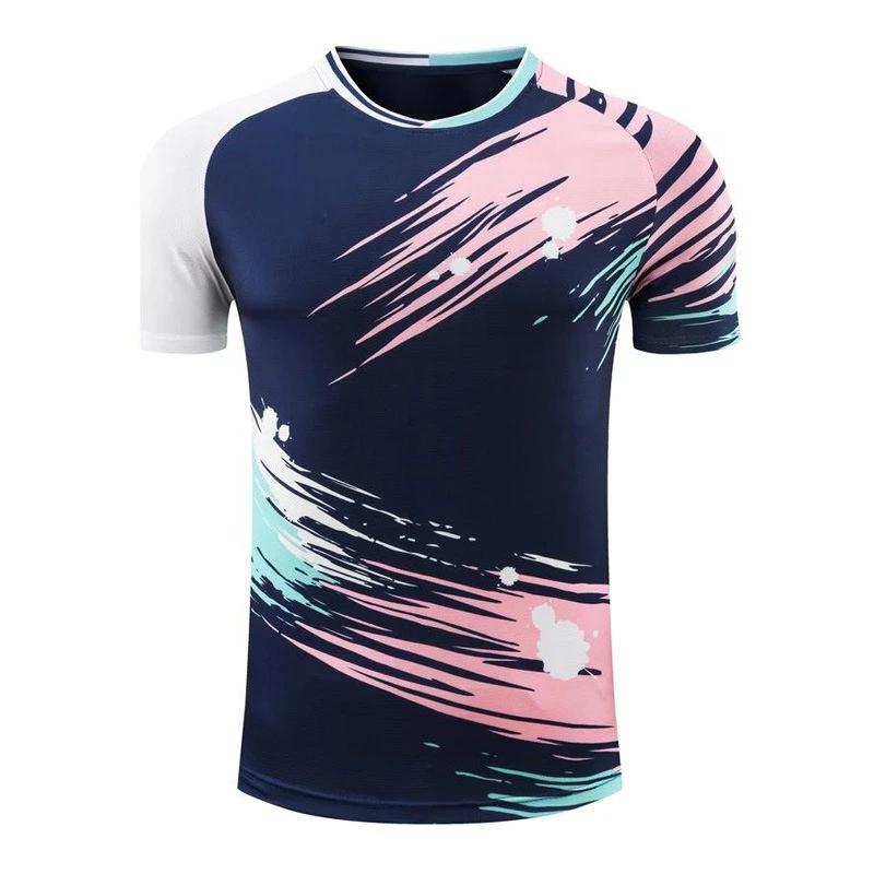 Men's Training Sports Striped Shirt Top Quick Drying Short Sleeved Gym Running Fitness Round Neck T-shirt Men's Style