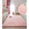Розовый пудровый плюшевый толстый ковер для гостиной, прикроватная тумбочка для спальни, милый ковер для комнаты принцессы, ковер для детской комнаты