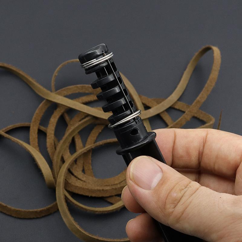 Вращающийся кожаный веревочный резак DIY Ручной инструмент для резки кожи Поставляется с 3 лезвиями