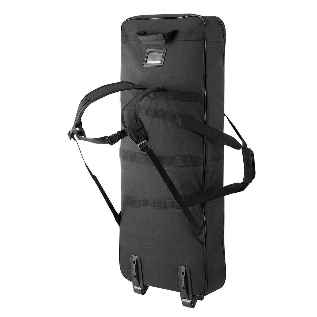 88 Key Keyboard Case, 1040 x 430 x 130 mm Interior, Padded Rolling Piano Case with Wheels, Sturdy Handle, 3-Pocket Storage, Gig Bag with Smooth