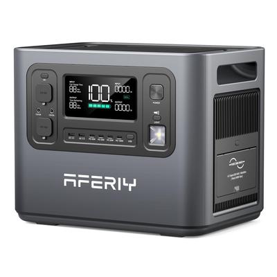 Портативная электростанция AFERIY P210 2400 Вт 2048 Вт·ч Аккумулятор LiFePO4 13 выходов, Быстрая зарядка, Управление через приложение, Мобильный источник питания для кемпинга на открытом воздухе