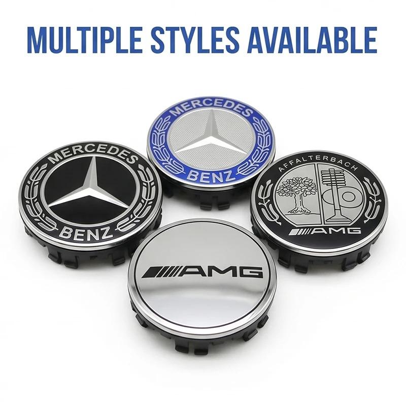 GZB4 75mm Wheel Center Hub Caps for Mercedes Benz AMG C E S Class GLE GLC GLS - Floating Magnetic Levitation Accessories W204 W205 W2