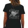 Унисекс футболка приталенного кроя - Kinder Planet Стильная Оригинальная Студенческая Летняя Пара
