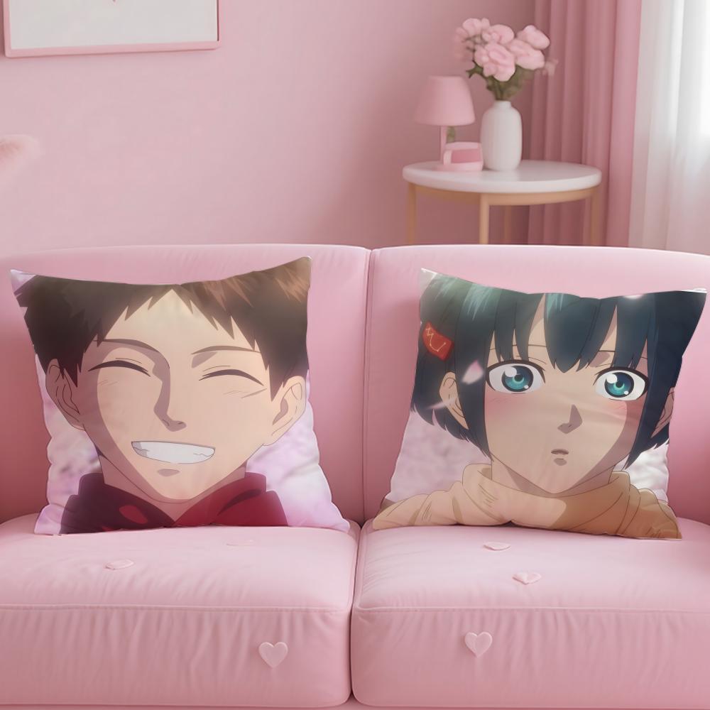 Malevolent Spirits Mononogatari Cushion Cover Soft EasyWash Pillow Case Versatile for Couch Bed Travel and Office