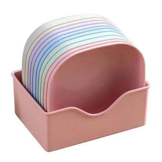 10шт. Тарелка для плевка костей с подставкой, пластиковый поднос для закусок и конфет