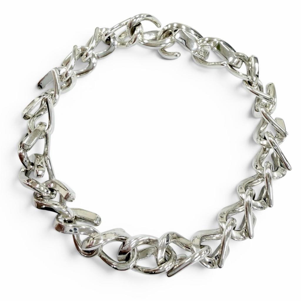 Excellent TIFFANY&Co.Medium Link Bracelet Current product Silver AG925 Women 22 Used