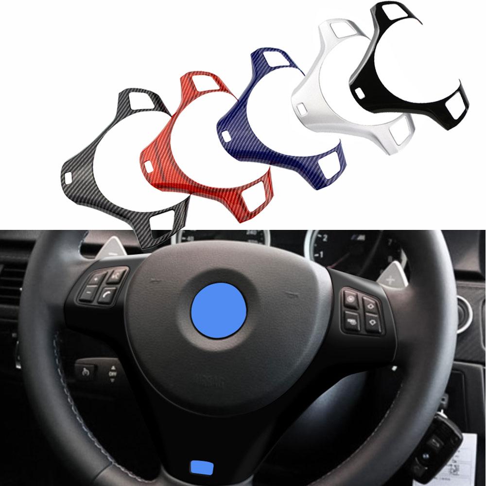For BMW E90 E92 E93 E87 1 3 Series 2005 - 2012 Steering Wheel Panel Sticker Cover Decoration Trim Interior Accessories